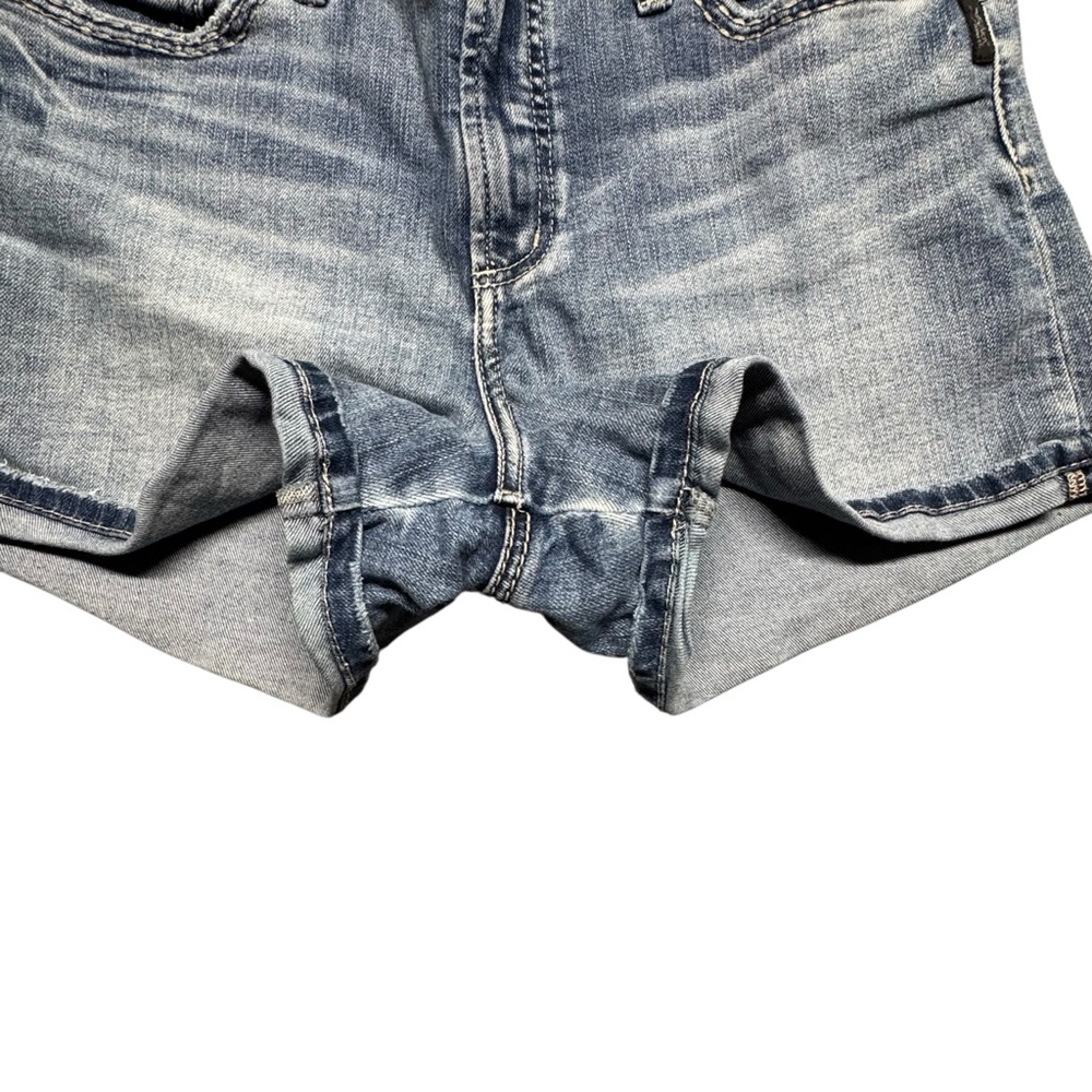 Silver Jeans Avery Shorts Womens Size 29 Blue Stretch High Rise Denim Cuffed - Picture 3 of 11